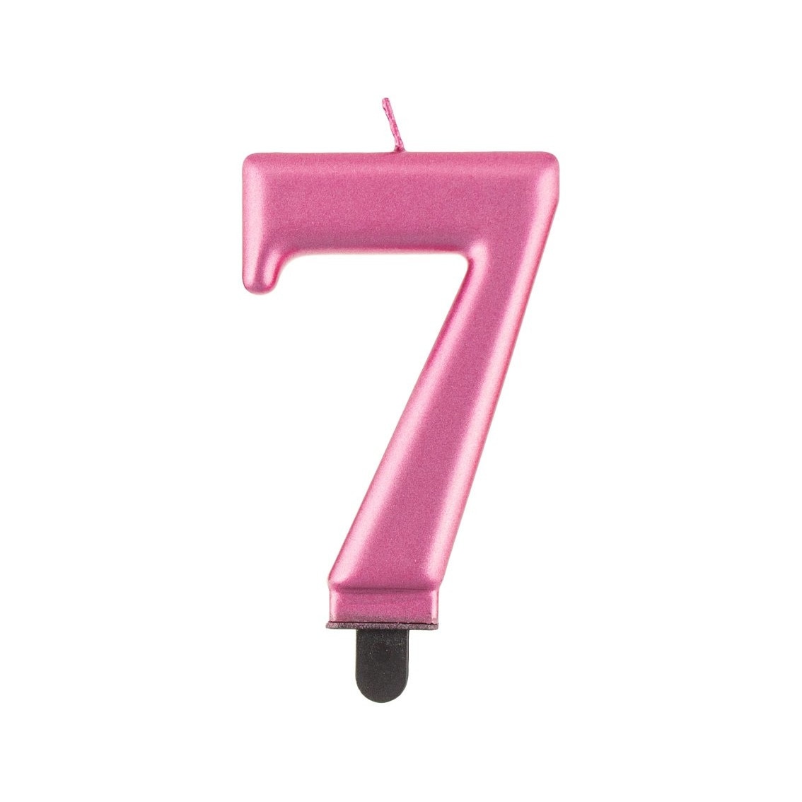 Lumanare tort cifra 7, Roz metalic, Tomvalk, 1 buc