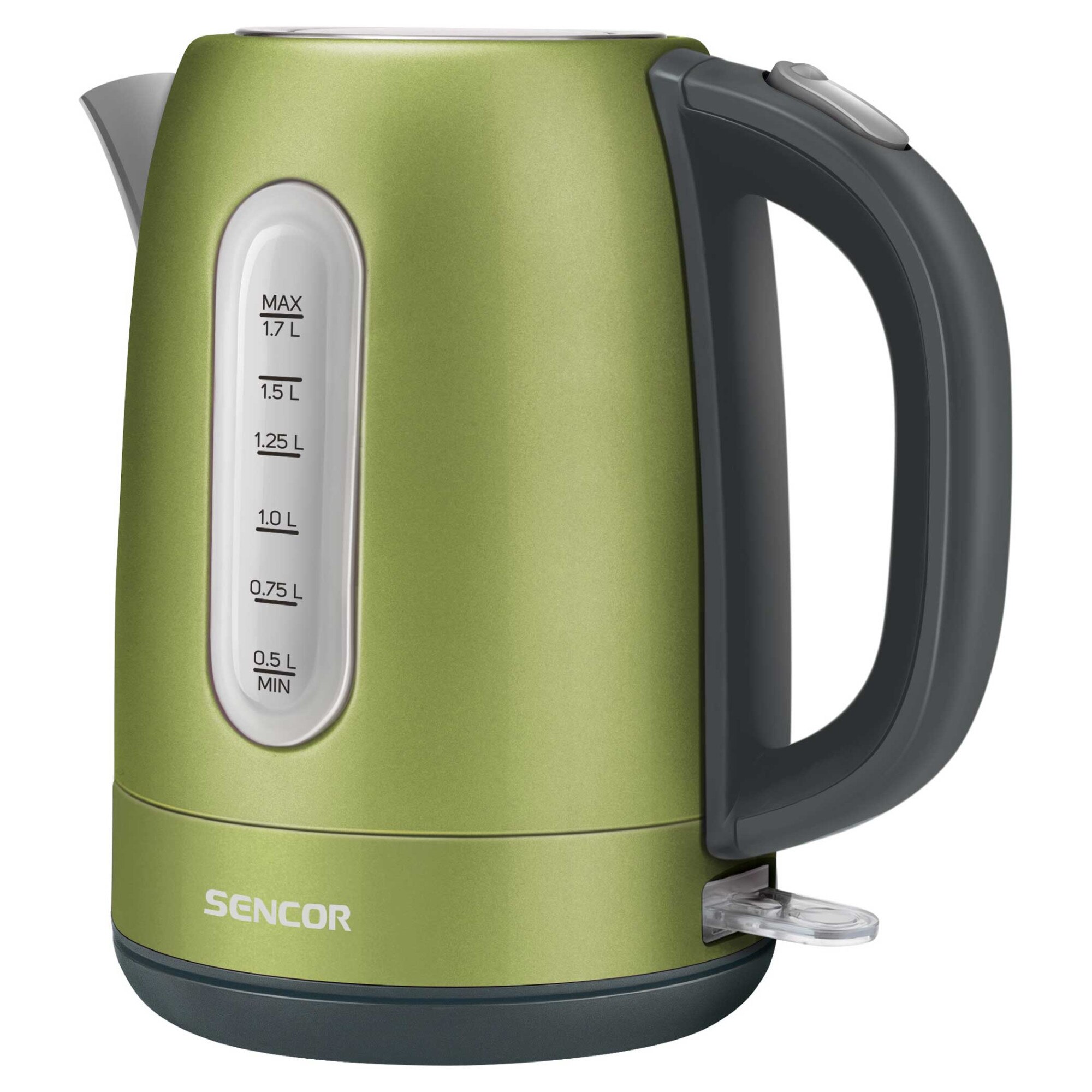 Fierbator electric Sencor SWK 1770GG, 2150 W, 1,7 l, Baza rotativa 360°, Verde