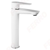 baterie lavoar inalta ferro adore white cu ventil clik-clak cartus ceramic alb mat cu crom imagen 26_0_
0