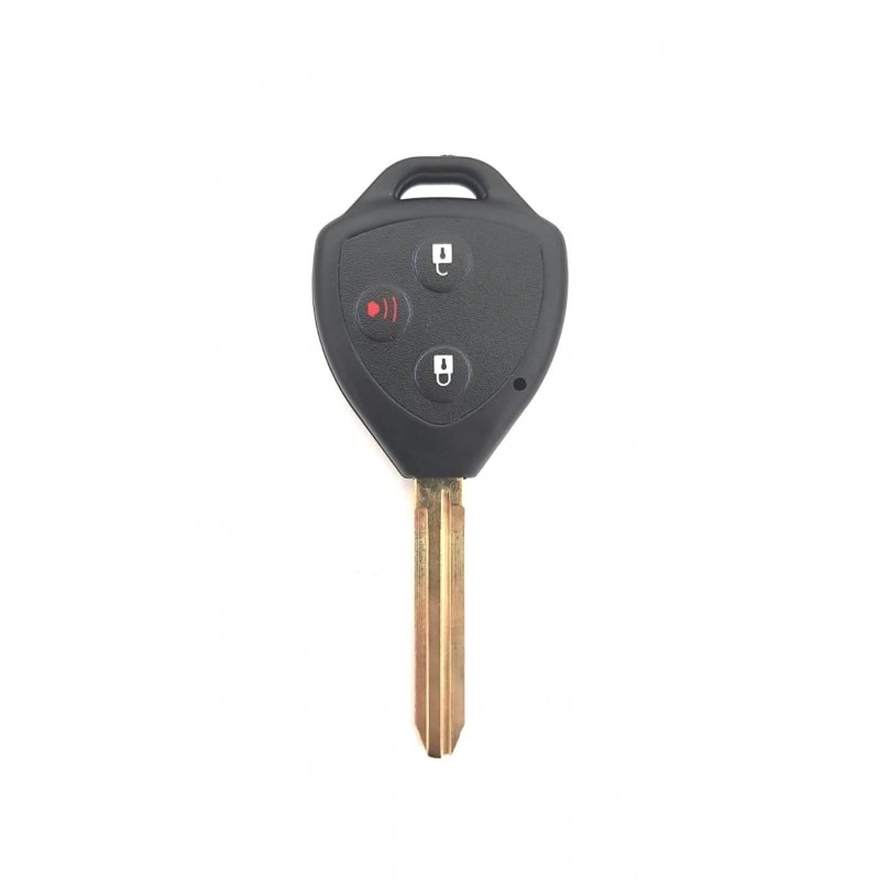 Carcasa cheie compatibil Toyota 2 butoane, +1 buton de panica, negru