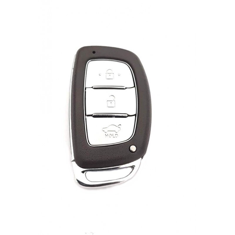Carcasa cheie Smarkey compatibil Hyundai, 3 butoane, model cromat, lamela TOY49, negru-crom