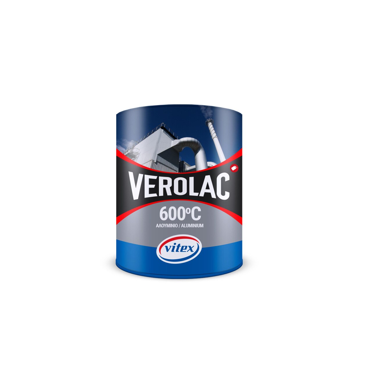 Vopsea de aluminiu anticoroziva pentru temperaturi de peste 600°C Verolac, argintiu, 750 ml
