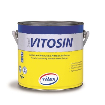 Amorsa acrilica pe baza de solvent cu proprietati de izolare Vitosin, alb, 2,5 l Amorsa acrilica pe baza de solvent cu proprietati de izolare Vitosin, alb, 2,5 l