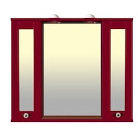 Oglinda de baie cu 2 dulapuri Bordo, 80 cm, iluminare LED