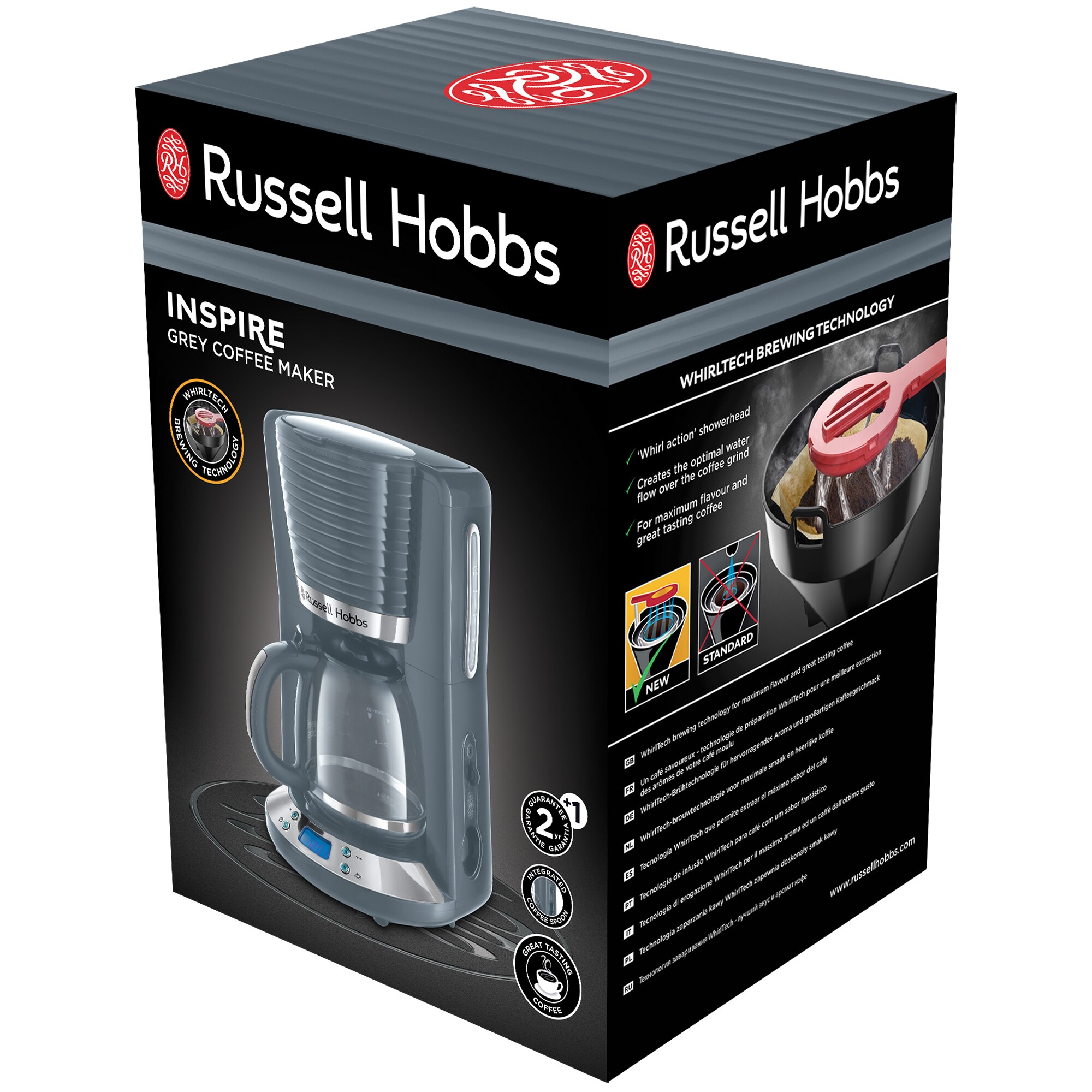 Russell Hobbs Cafetière [Technologie WhirlTech pour extraction