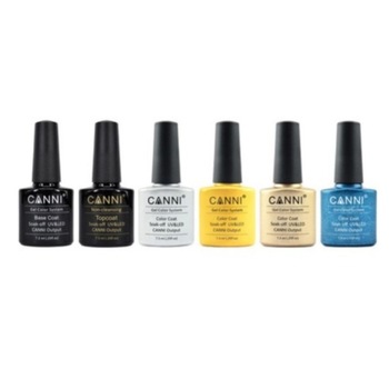 Kit 4 oje semipermanente glitter, Canni 7.3 ml, 1 Top Coat Canni 7.3 ml, 1 Base Coat Canni 7.3 ml Kit 4 oje semipermanente glitter, Canni 7.3 ml, 1 Top Coat Canni 7.3 ml, 1 Base Coat Canni 7.3 ml