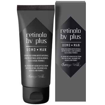 Crema anti-imbatranire de zi pentru barbati, cu pro-Retinol, acid hialuronic, ulei de argan si vitamina E - Retinolo Bv Plus, 50 ML, Bottega Verde Crema anti-imbatranire de zi pentru barbati, cu pro-Retinol, acid hialuronic, ulei de argan si vitamina E - Retinolo Bv Plus, 50 ML, Bottega Verde