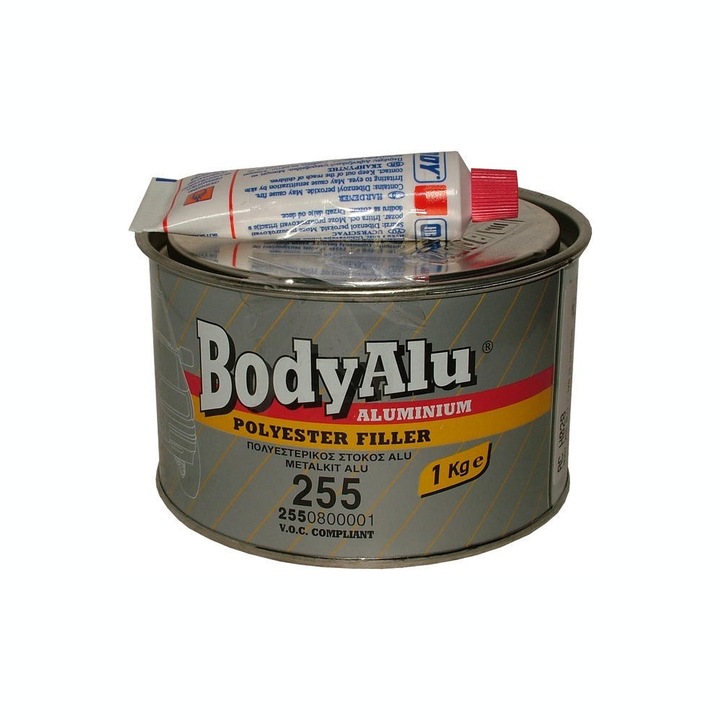 Chit de aluminiu 2k, HB Body 255, argintiu, 1kg