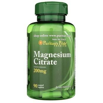 Suplimente nutritive Puritan's Pride Magnesium Citrate 200 mg, 90 tablete Suplimente nutritive Puritan's Pride Magnesium Citrate 200 mg, 90 tablete