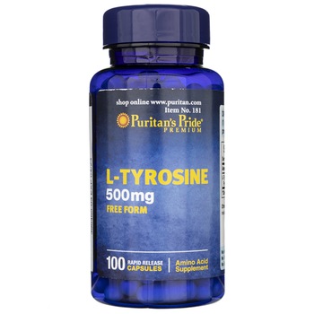 Suplimente nutritive Puritan's Pride L-Tyrosine 500 mg, 100 capsule Suplimente nutritive Puritan's Pride L-Tyrosine 500 mg, 100 capsule