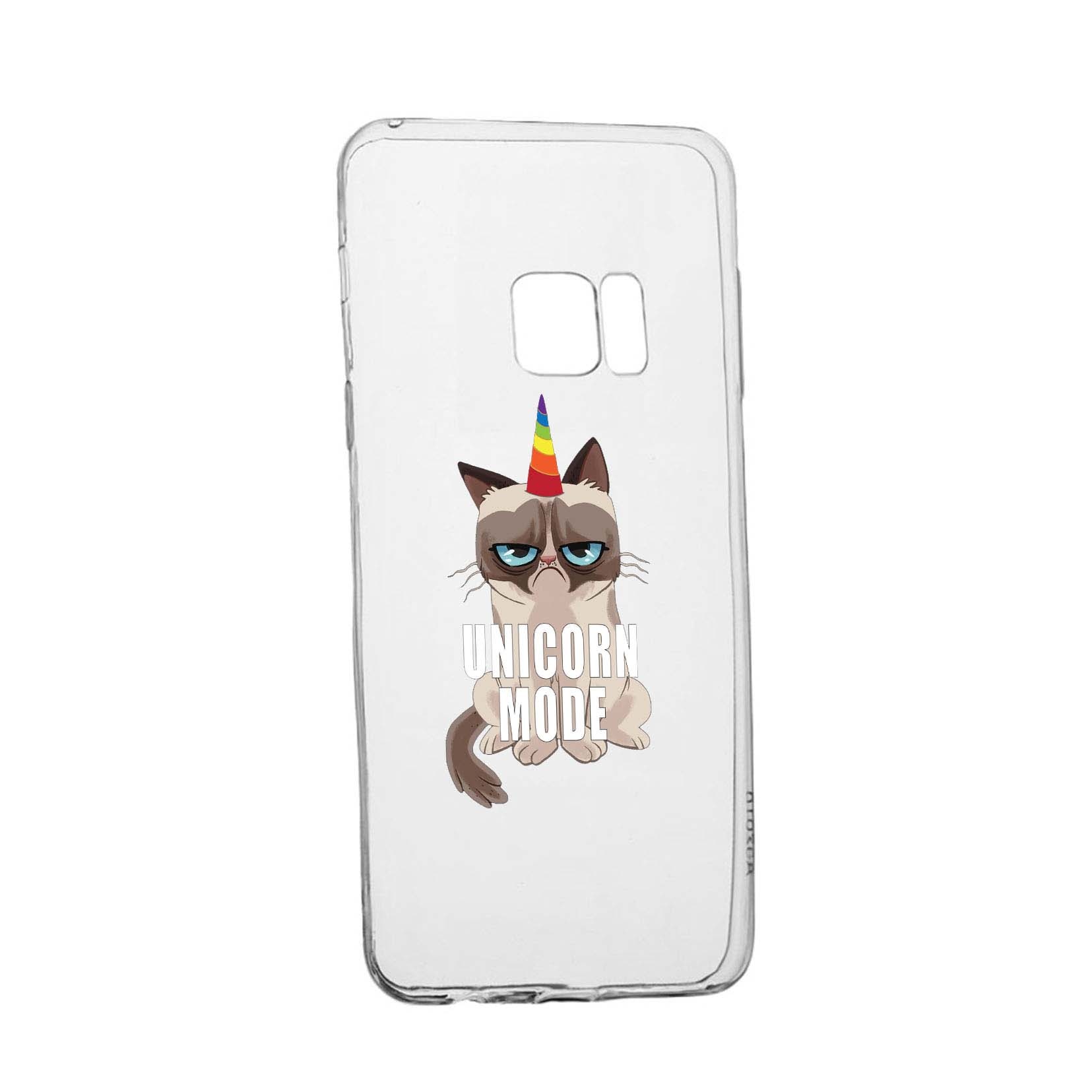 Husa Meme - Gumpy Unicorn Mode, pentru Samsung Galaxy S6, rezistenta la uzura, anti-alunecare, din silicon Premium, 654