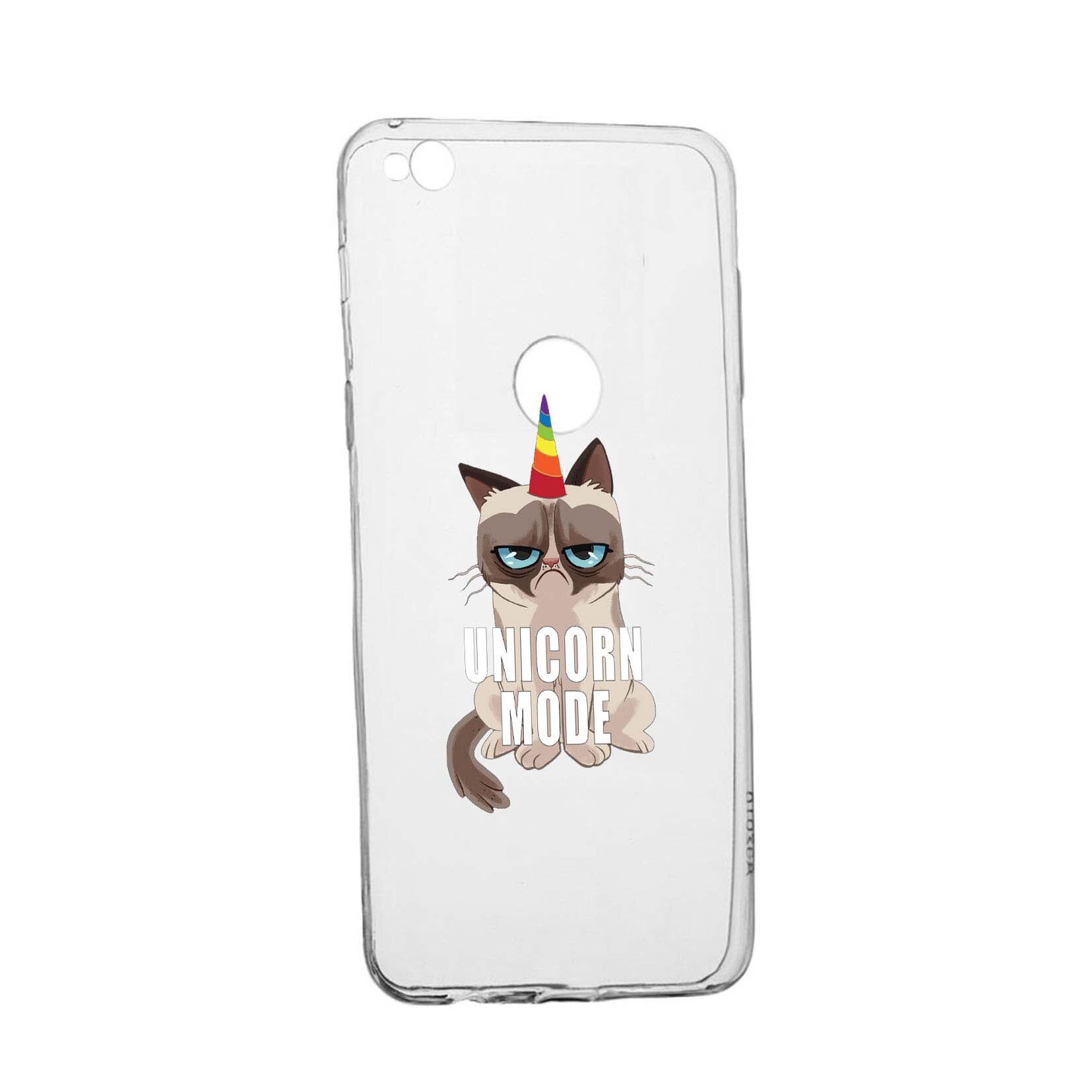 Husa Meme - Gumpy Unicorn Mode, pentru Huawei P9 Lite 2017/P8, rezistenta la uzura, anti-alunecare, din silicon Premium, 654