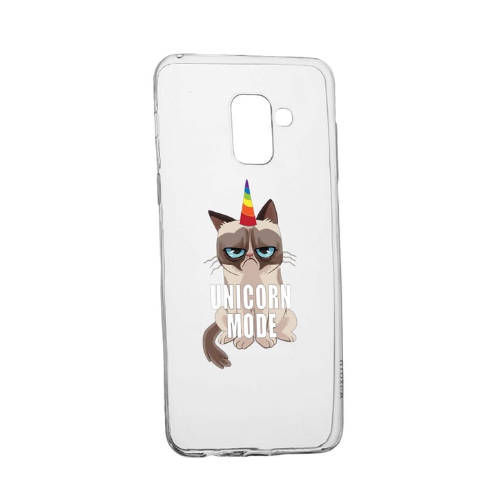 Husa Meme - Gumpy Unicorn Mode, pentru Samsung Galaxy J6 2018, rezistenta la uzura, anti-alunecare, din silicon Premium, 654