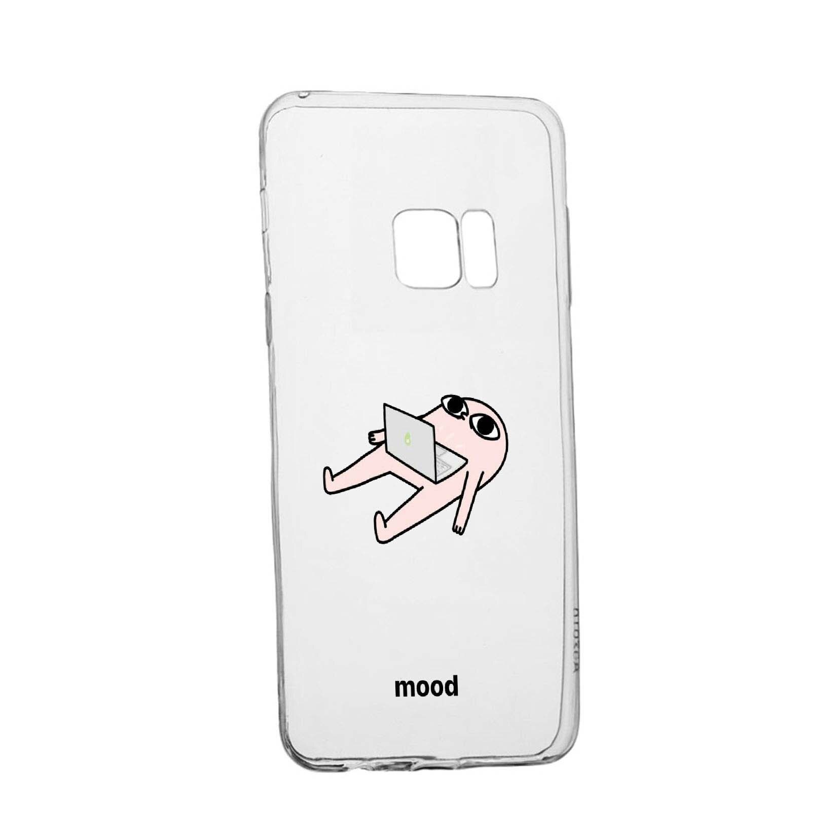 Husa Meme, pentru Samsung Galaxy S7, rezistenta la uzura, anti-alunecare, din silicon Premium, 659