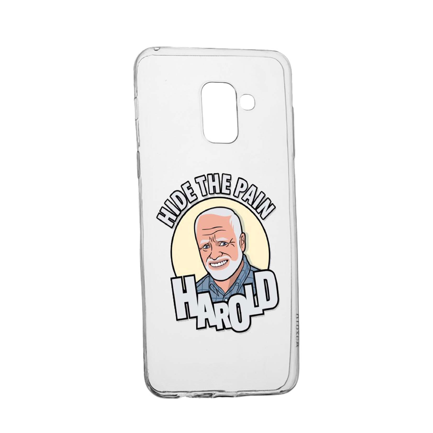 Husa Meme - Harold, pentru Samsung Galaxy A6 2018, rezistenta la uzura, anti-alunecare, din silicon Premium, 662