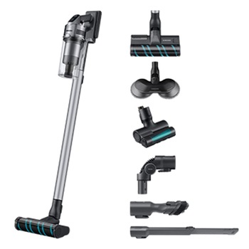 Aspirator vertical Samsung JET 75 Premium VS20T7538T5/GE, 0.8l, Multi Cyclone, 550W, 21.9V, Baterie Li-Ion, Afisaj LED, Sistem filtrare HEPA, Motor Digital Inverter, Autonomie 60 min Aspirator vertical Samsung JET 75 Premium VS20T7538T5/GE, 0.8l, Multi Cyclone, 550W, 21.9V, Baterie Li-Ion, Afisaj LED, Sistem filtrare HEPA, Motor Digital Inverter, Autonomie 60 min