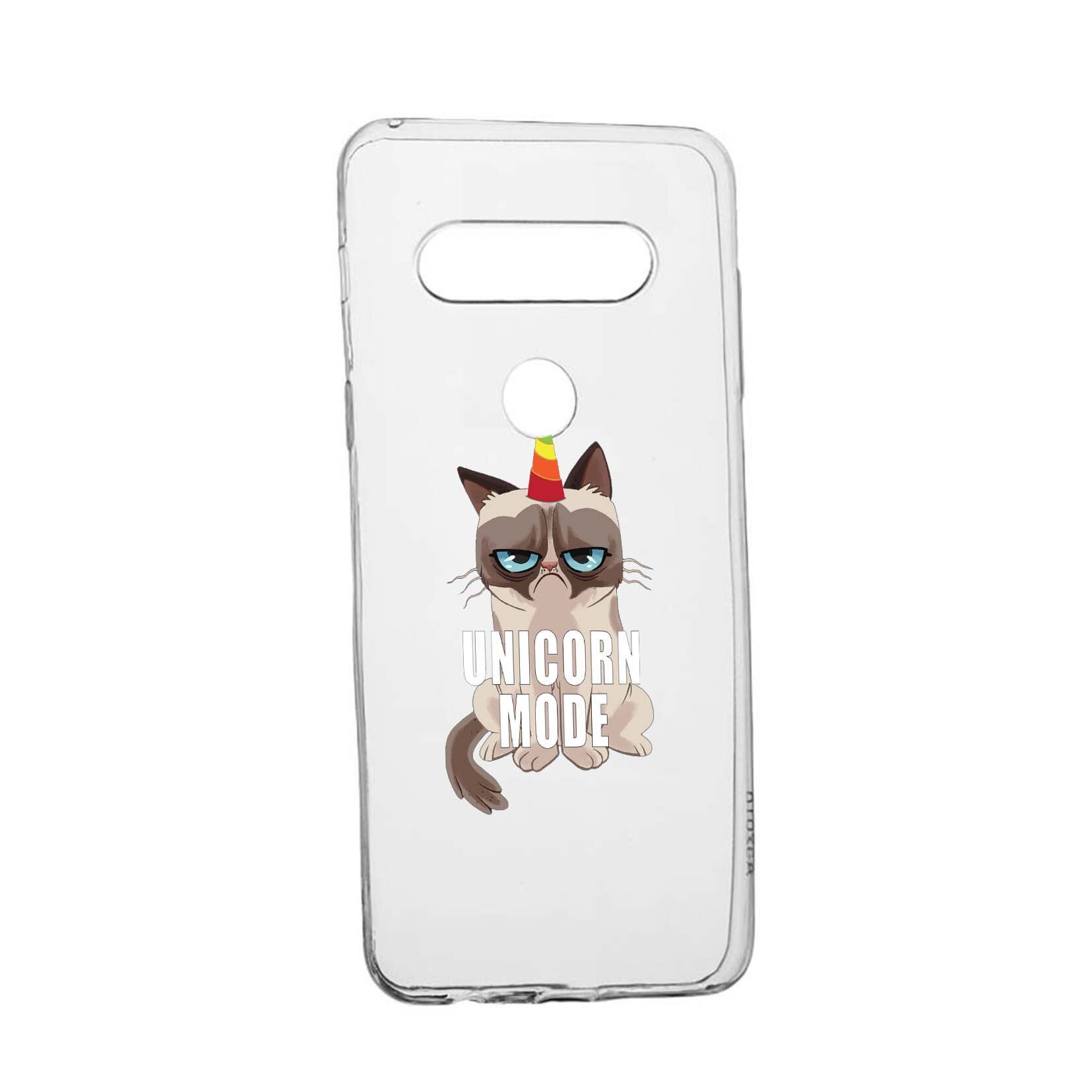 Husa Meme - Gumpy Unicorn Mode, pentru LG K50 / Q60, rezistenta la uzura, anti-alunecare, din silicon Premium, 654