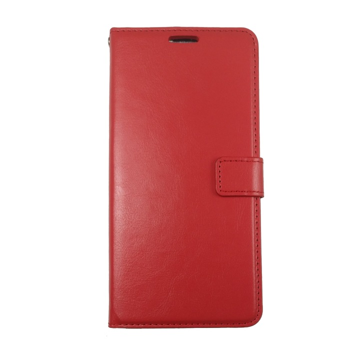 Husa Samsung Galaxy A70 , toc Rosu , imitatie din piele