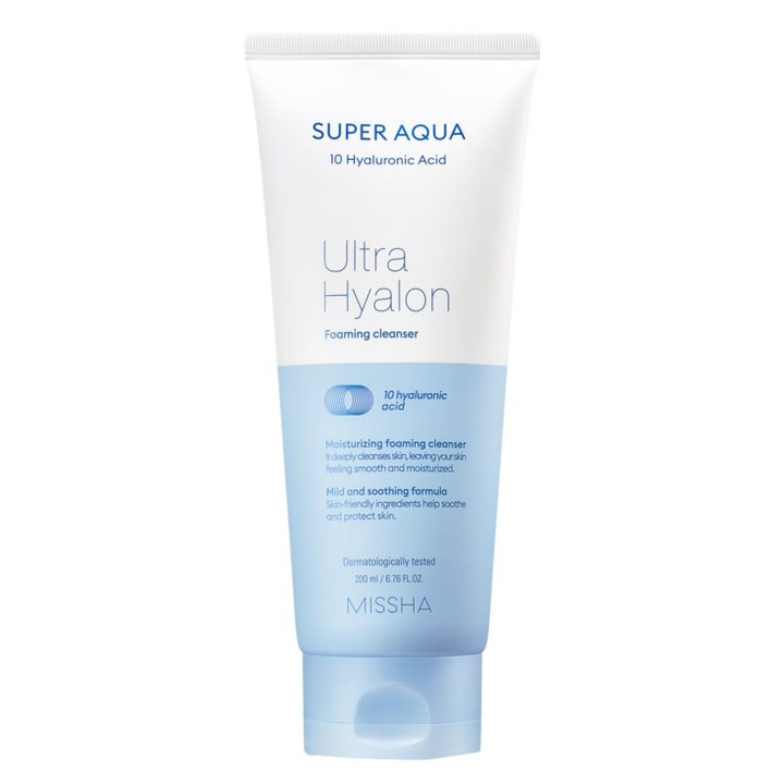 Почистваща пяна MISSHA Super Aqua Ultra Hyaluron, 200 мл