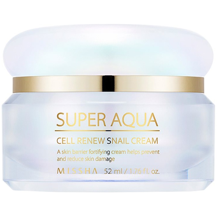 Missha Super Aqua Cell Renew Snail Crema hidratanta fata cu extract de melc 52 ml