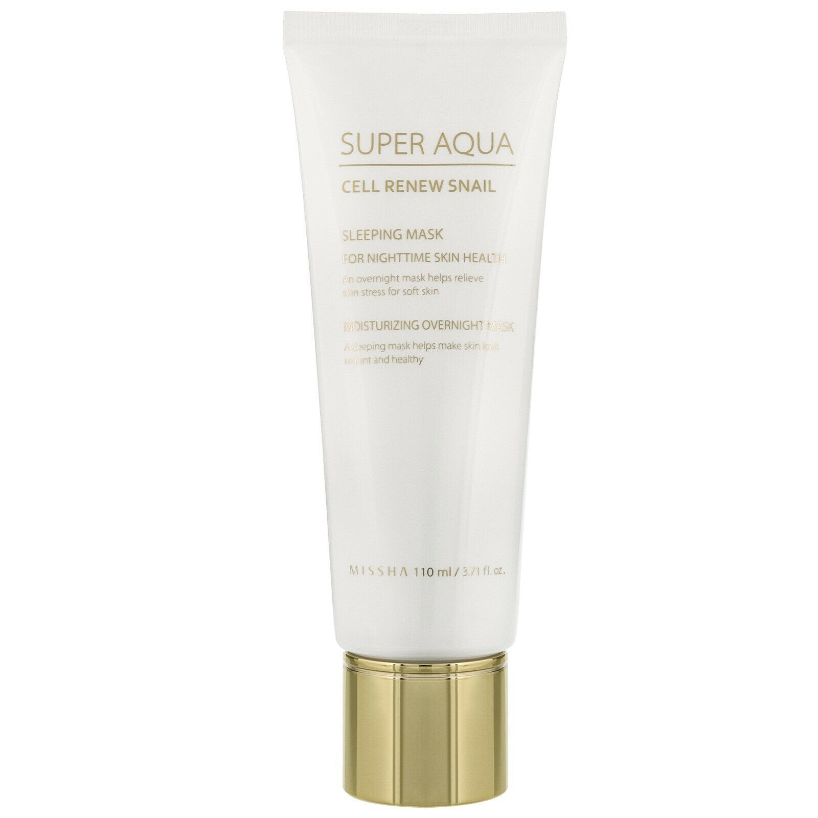 Masca de fata pentru noapte cu extract de melc Missha Super Aqua Cell Renew Snail, 110 ml