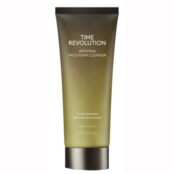 Spuma de curatare 2 in 1 pentru netezirea pielii Missha Time Revolution Artemisia, 150 ml Spuma de curatare 2 in 1 pentru netezirea pielii Missha Time Revolution Artemisia, 150 ml