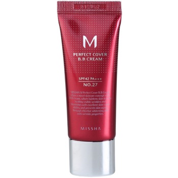 Crema BB cu protectie UV ridicata SPF42/PA+++ (No.27/Honey Beige) MISSHA, 20ml Crema BB cu protectie UV ridicata SPF42/PA+++ (No.27/Honey Beige) MISSHA, 20ml