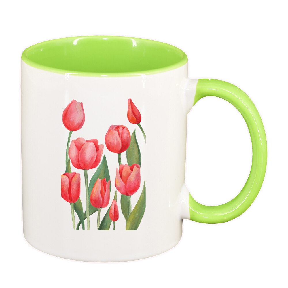 Cana Red Roses, interior verde deschis, 330ml, D1374