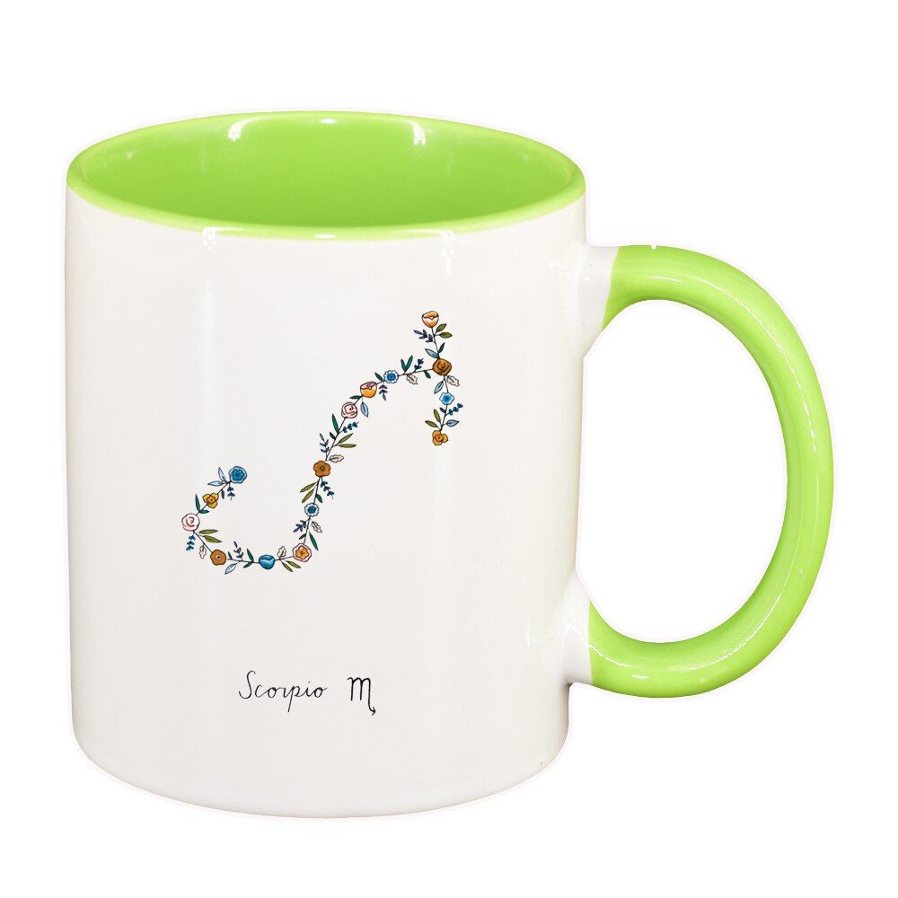 Cana Zodiac, Scorpio, interior verde deschis, 330ml, D1382