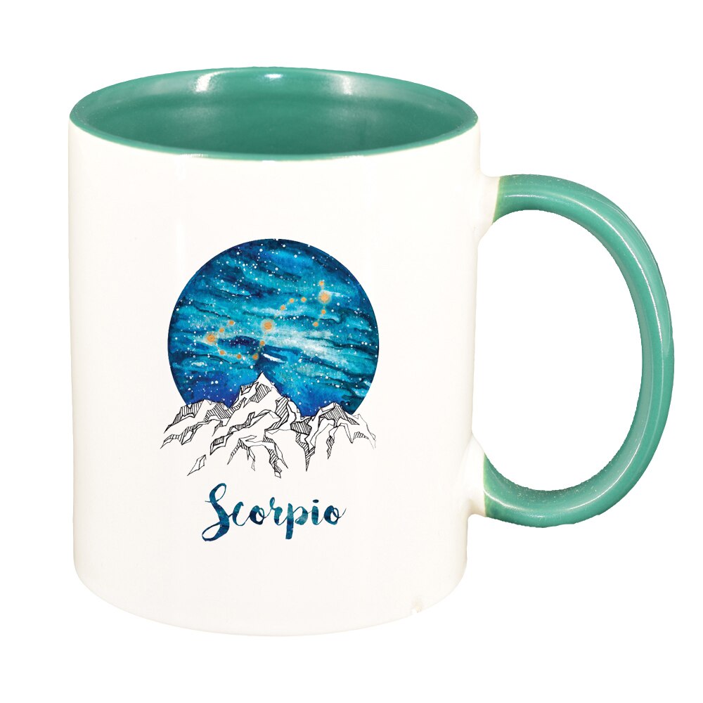 Cana Zodiac, Scorpio, interior verde, 330ml, D1388