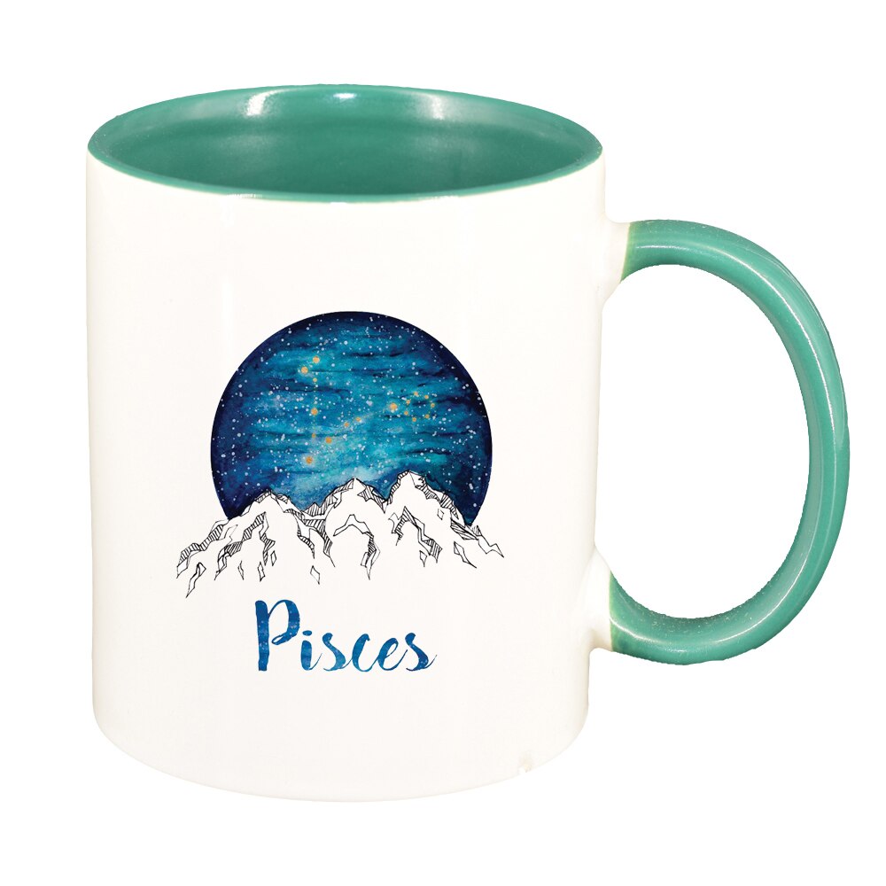 Cana Zodiac, Pisces, interior verde, 330ml, D1387