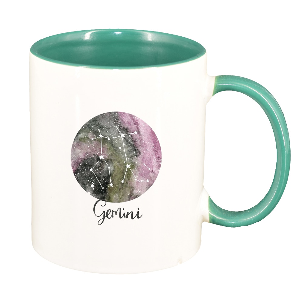 Cana Zodiac, Gemini, interior verde, 330ml, D1390