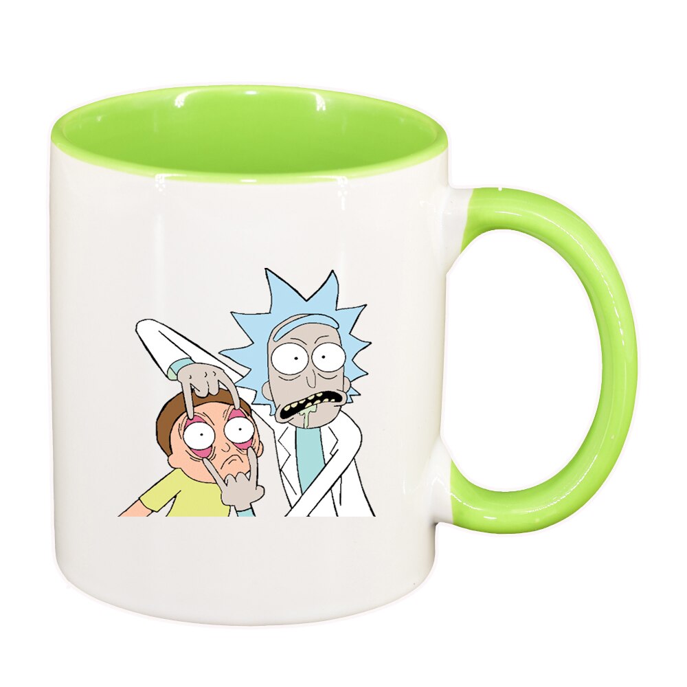 Cana Rick and Morty, interior verde deschis, 330ml, D1405