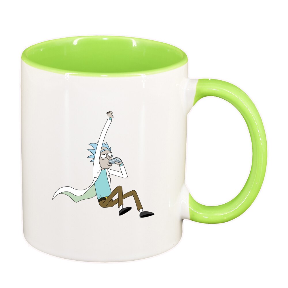 Cana Rick and Morty, interior verde deschis, 330ml, D1409