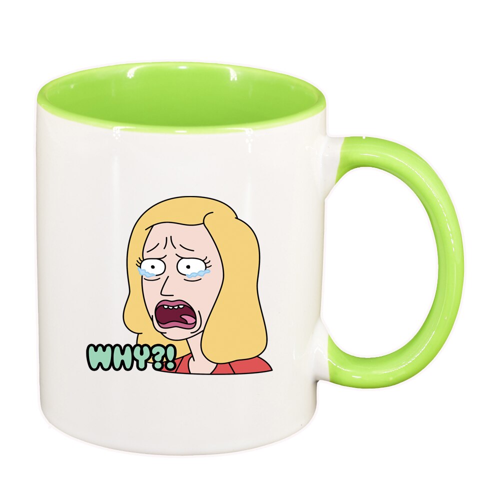 Cana Rick and Morty, interior verde deschis, 330ml, D1408