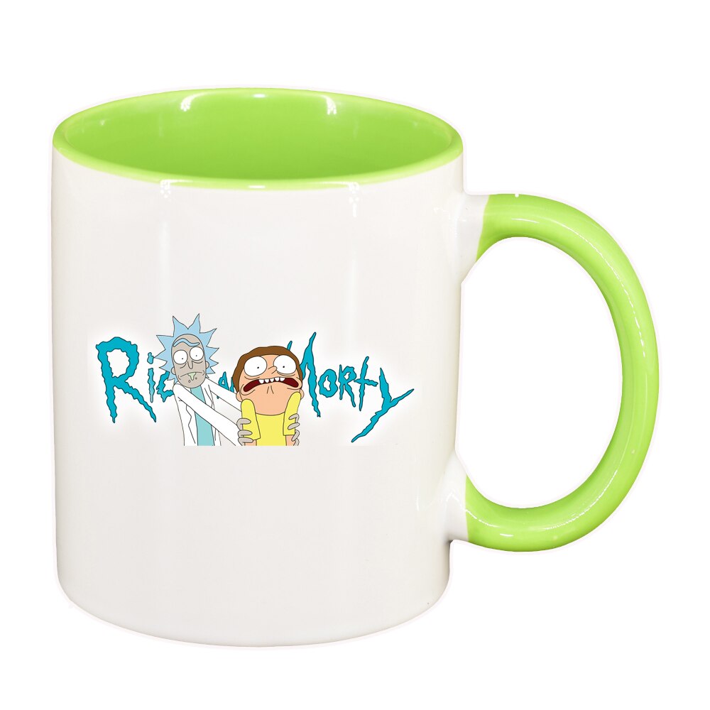 Cana Rick and Morty, interior verde deschis, 330ml, D1410