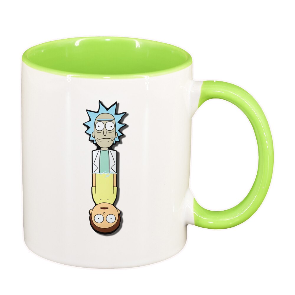Cana Rick and Morty, interior verde deschis, 330ml, D1412
