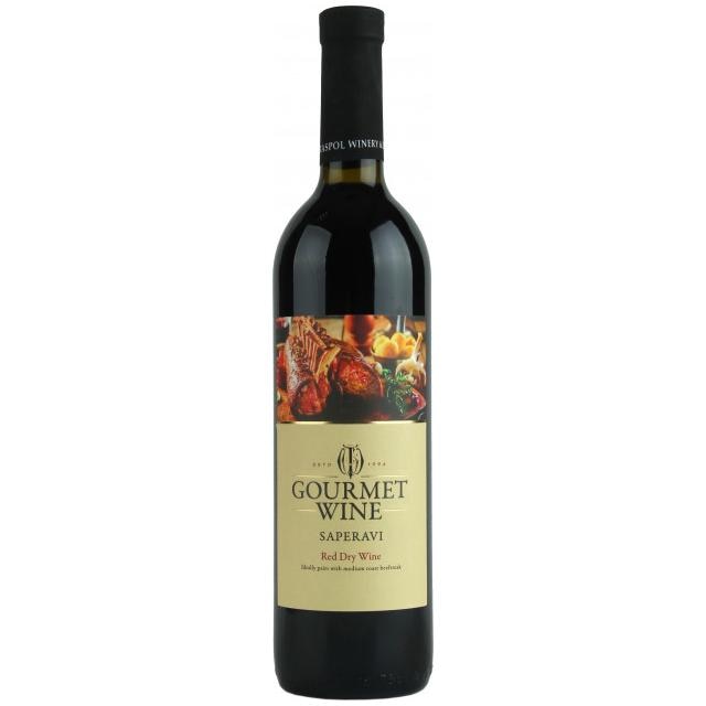 Vin rosu demisec Gourmet Wine Saperavi 2017, 0.75L, KVINT