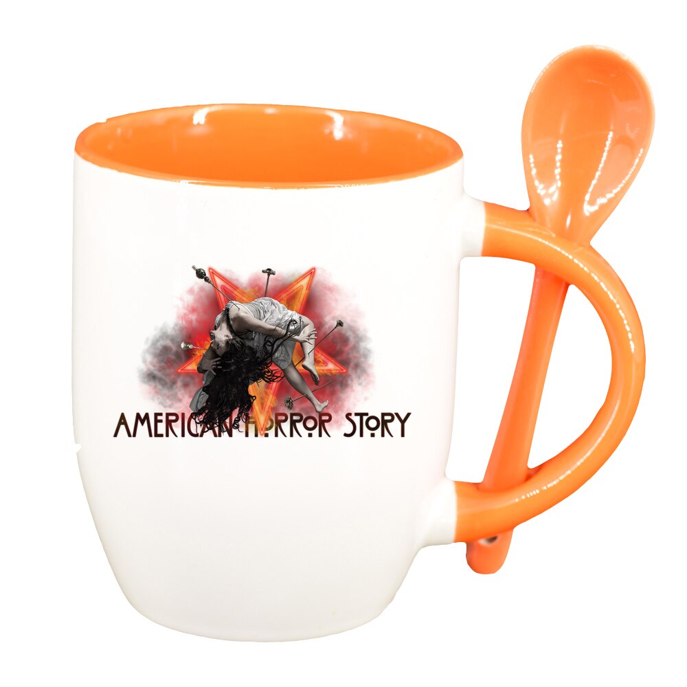 Cana American Horror Toy Story, Movie cu lingurita, interior portocaliu, 330ml, D1356