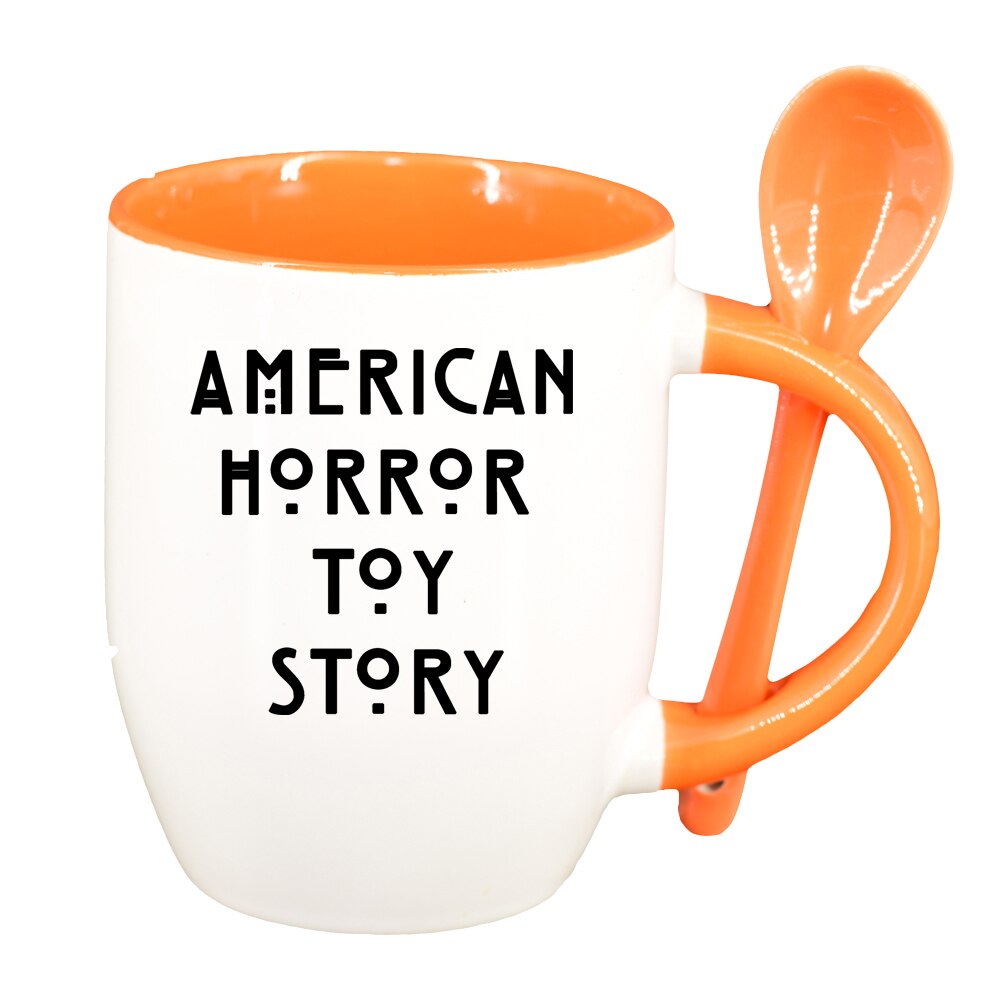 Cana American Horror Toy Story, Movie cu lingurita, interior portocaliu, 330ml, D1352