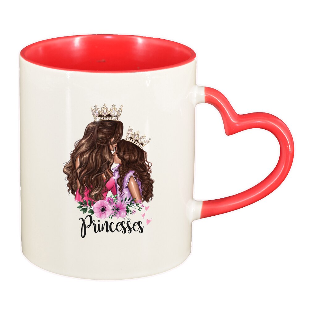 Cana Princess, Mama Copil, Fetita, interior rosu, maner inima, 330ml, D1357