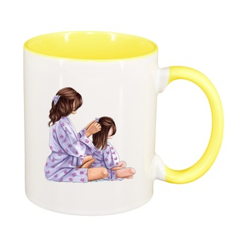 Cana Princess, Mama Copil, Fetita, interior galben, 330ml, D1358 Cana Princess, Mama Copil, Fetita, interior galben, 330ml, D1358