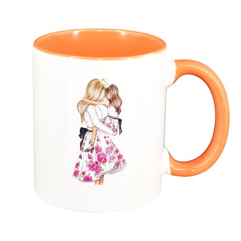 Cana Princess, Mama Copil, Fetita, interior portocaliu, 330ml, D1359 Cana Princess, Mama Copil, Fetita, interior portocaliu, 330ml, D1359