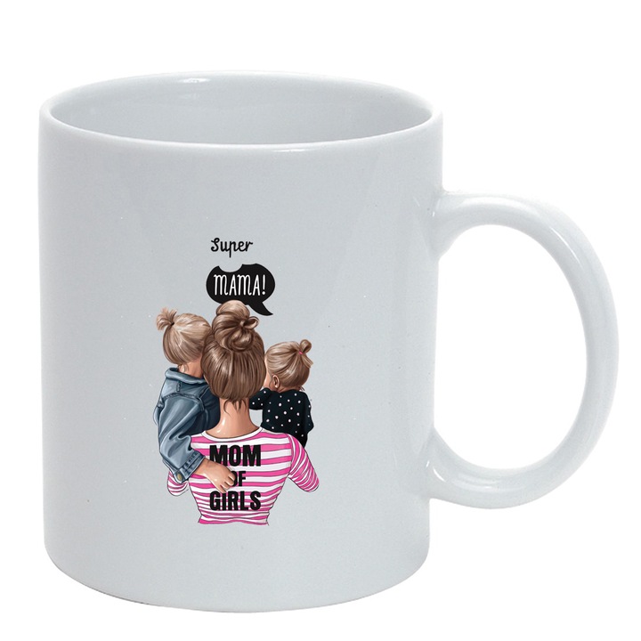Чаша принцеса, Mama Child, Super Mama, бяла, 330 мл, D1362