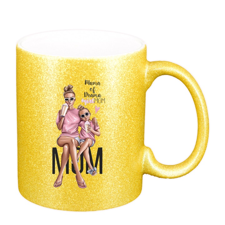 Cana Princess, Mama Copil, Fetita, auriu sidefata glitter, 330ml, D1364