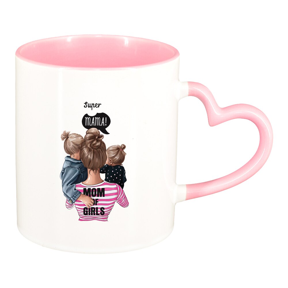 Cana Princess, Mama Copil, Super Mama, interior roz, maner inima, 330ml, D1362