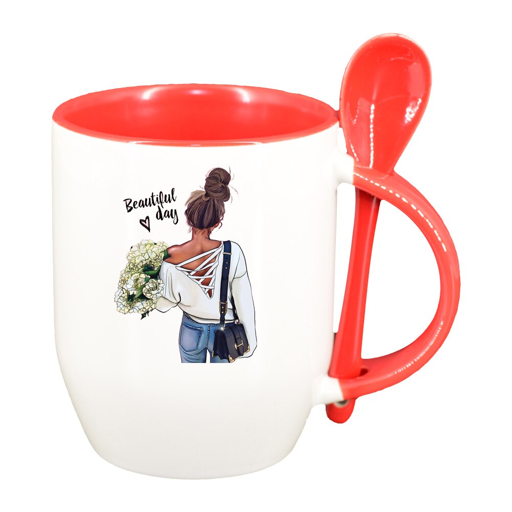 Cana Princess, Mom's Beautiful Daycu lingurita, interior rosu, 330ml, D1367
