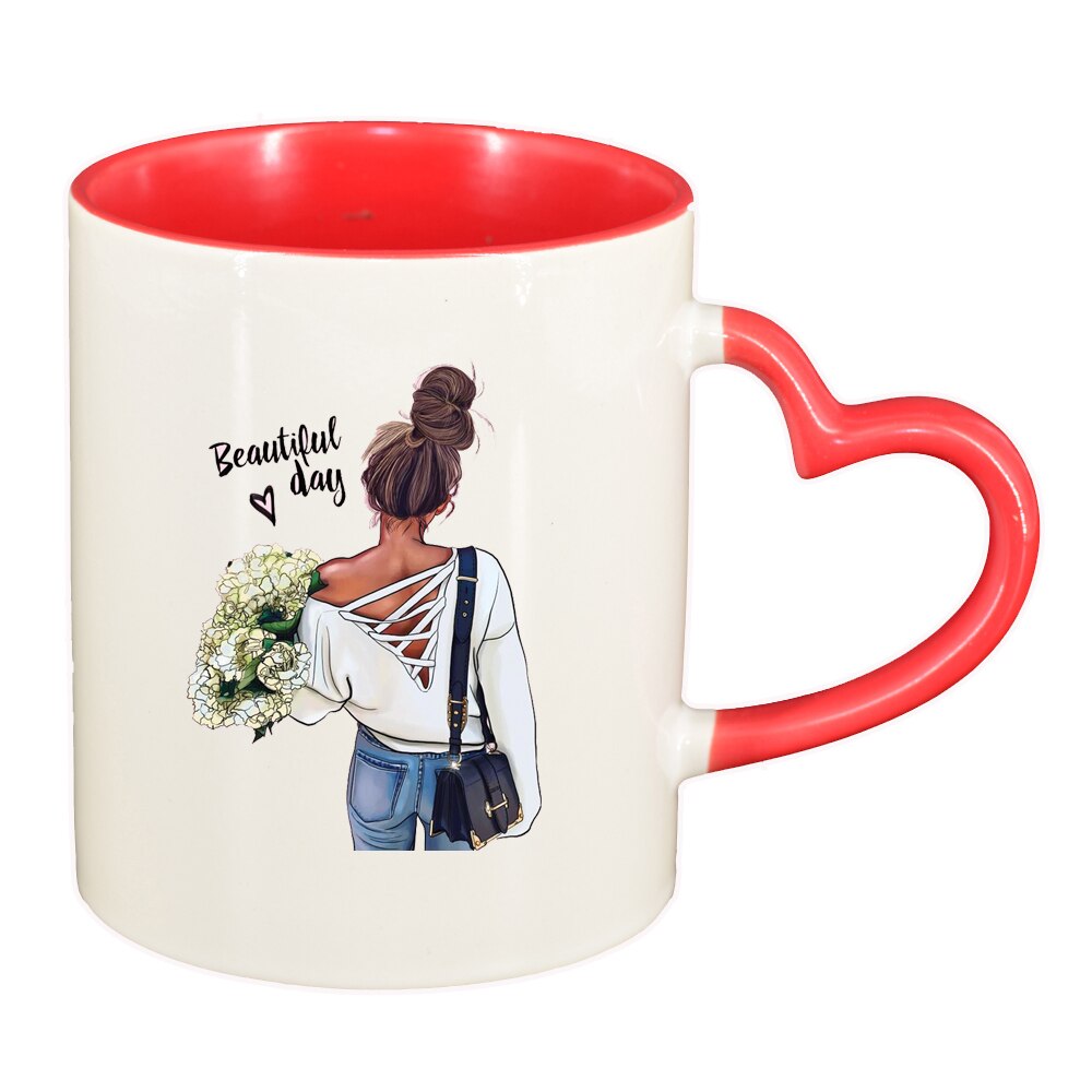 Cana Princess, Mom's Beautiful Day, interior rosu, maner inima, 330ml, D1367