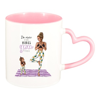 Cana Princess, Mama Copil, Fetita, interior roz, maner inima, 330ml, D1366 Cana Princess, Mama Copil, Fetita, interior roz, maner inima, 330ml, D1366