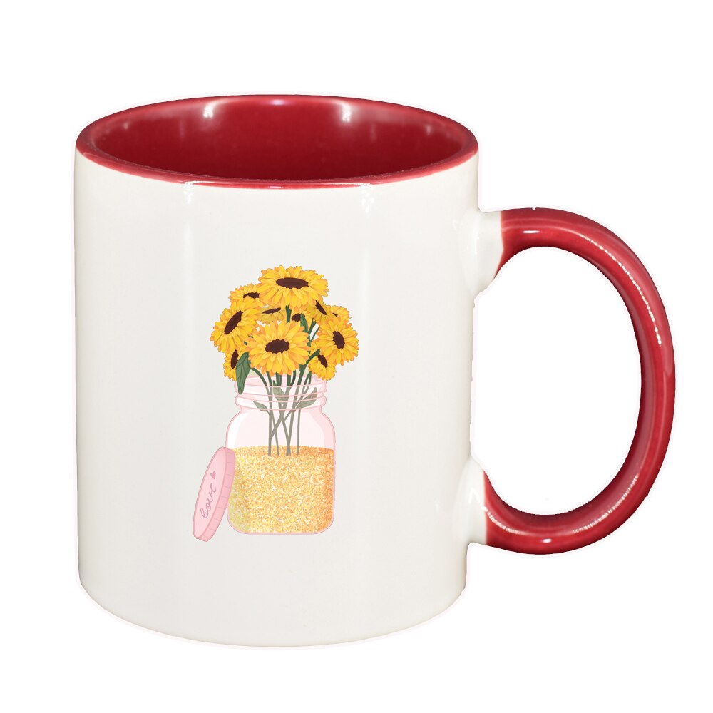 Cana SunFlower, interior rosu-inchis, 330ml, D1372